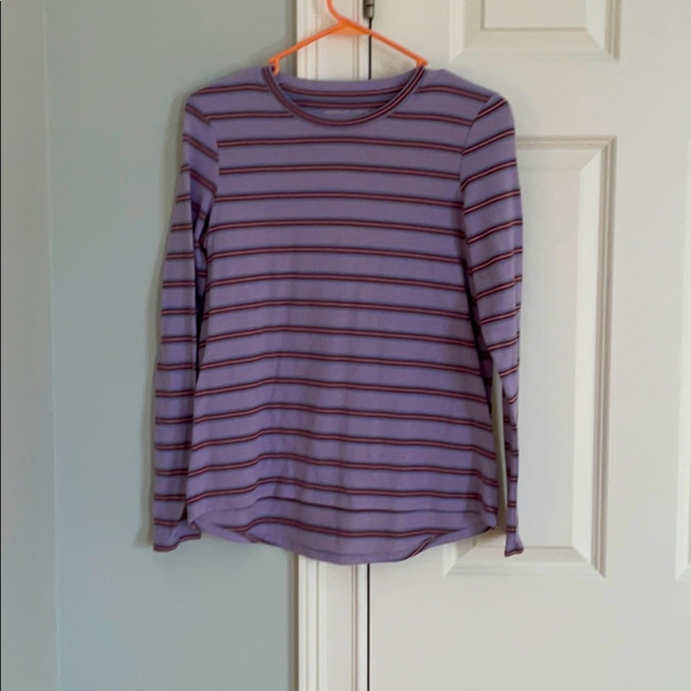 Purple long sleeve shirt